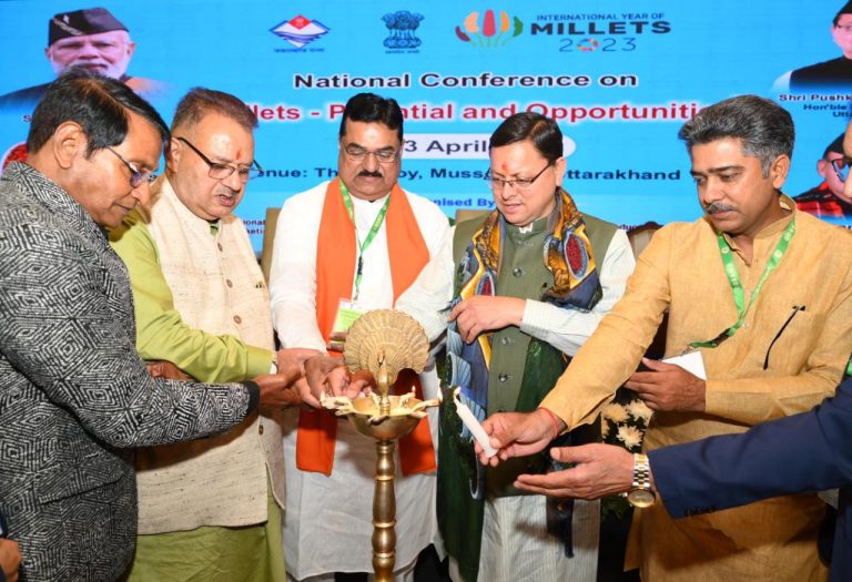 CM धामी राष्ट्रीय सम्मेलन के उद्घाटन समारोह में बोले-‘मिलेट की ब्रांडिंग को सभी राज्य मिलकर करें काम’