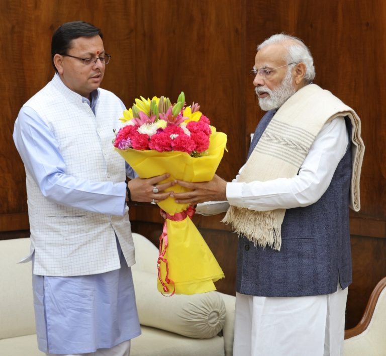CM धामी ने PM मोदी से शिष्टाचार भेंट की