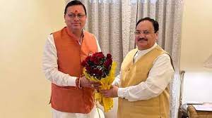 भाजपा के राष्ट्रीय अध्यक्ष जेपी नड्डा के साथ सीएम धामी, बनाएंगे लोकसभा चुनाव की रणनीति