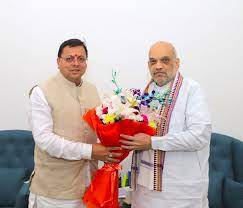 सीएम धामी ने गृहमंत्री को इन्वेस्टर्स व आपदा सम्मेलन का दिया न्योता