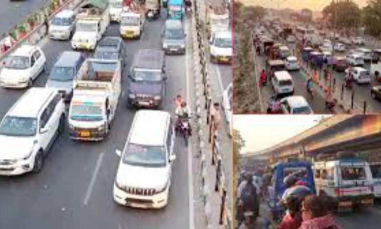 भीड़ से हांफ गया हाइवे और शहर, हर तरफ जाम ही जाम