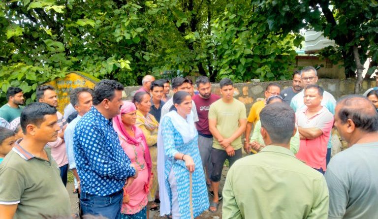 DM सोनिका ने विकासखण्ड रायपुर अन्तर्गत मालदेवता, सेरकी गांव तथा सिरलवालगढ में अतिवृष्टि से हुए नुकसान का स्थलीय निरीक्षण किया