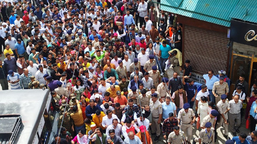 संजौली में मस्जिद विवाद पर जोरदार प्रदर्शन, हिंदू संगठनों का 11 सितंबर को कूच का आह्वान, हालात बेकाबू