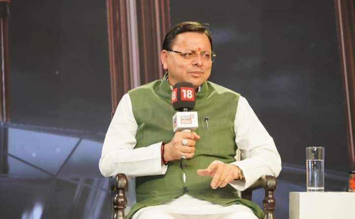 CM धामी ने न्यूज़ 18 इंडिया डायमंड स्टेट्स समिट उत्तराखण्ड में शामिल हुए