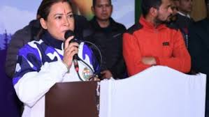 कैम्प स्थल पर ही राष्ट्रीय खेलों के मुक़ाबलों का होना प्रदेश के खिलाड़ियों के लिए सुनहरा अवसर- रेखा आर्या